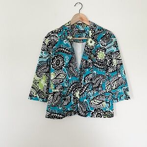 Notations Petite Colorful Paisley Blazer Jacket